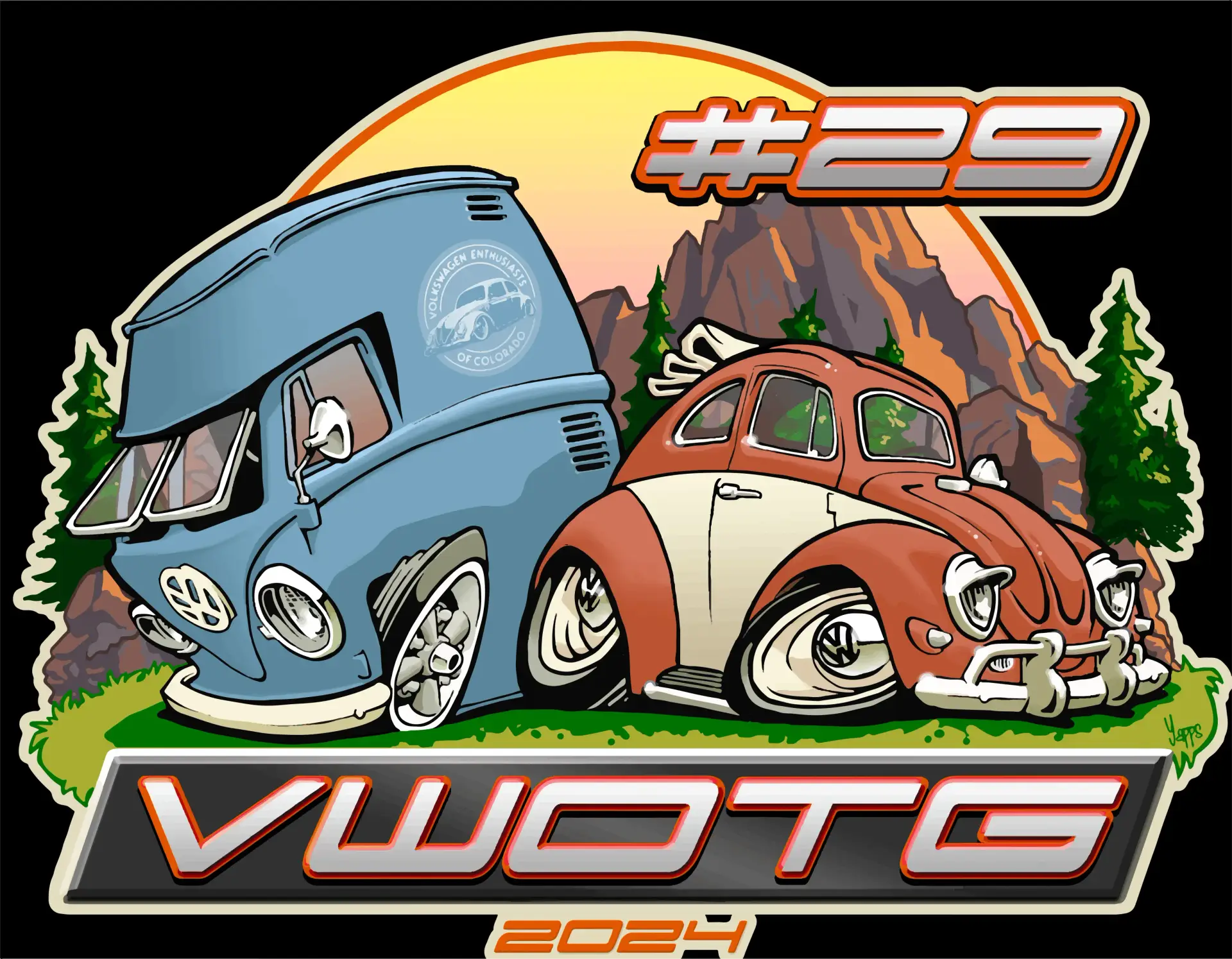 2029 VWs on the Green Art work